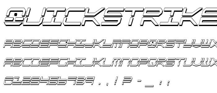 QuickStrike Shadow ItalCon font